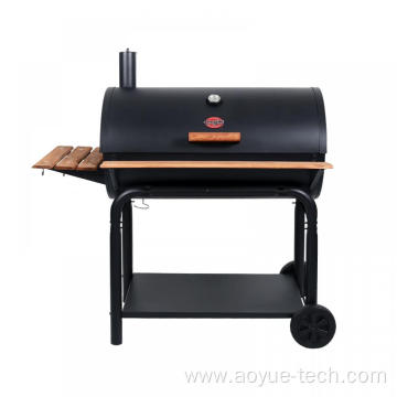 Outdoor Garden Iron Barbecue Grill With Wheels